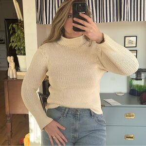 GAP Cream Turtleneck Sweater for Women